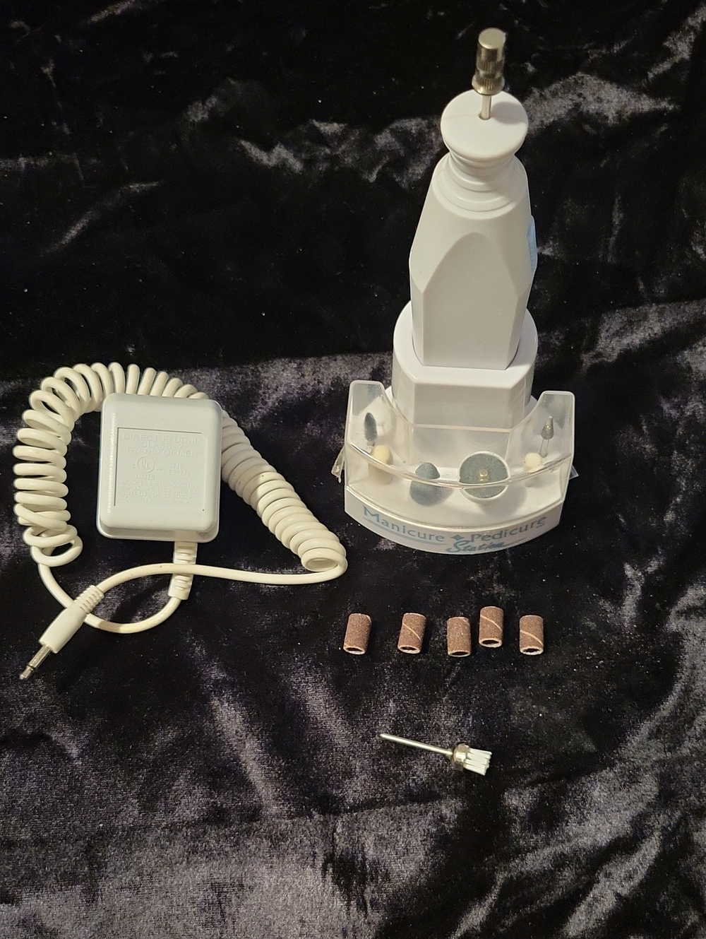 Cordless/Rechargeable White Electric Manicure & Pedicure Nail Drill Kit